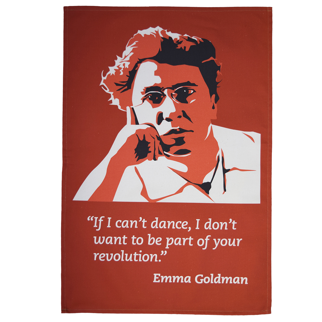 Image of an Emma Goldman Tea Towel