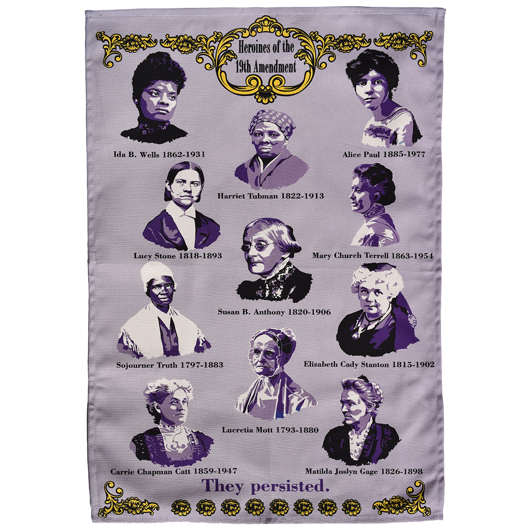 Image of a 19 Amendment Heroines tea towel