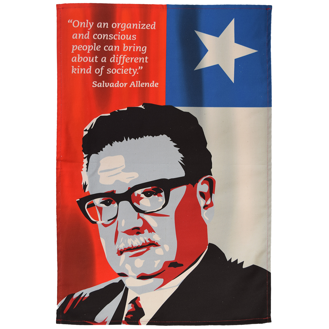 Salvador Allende tea towel