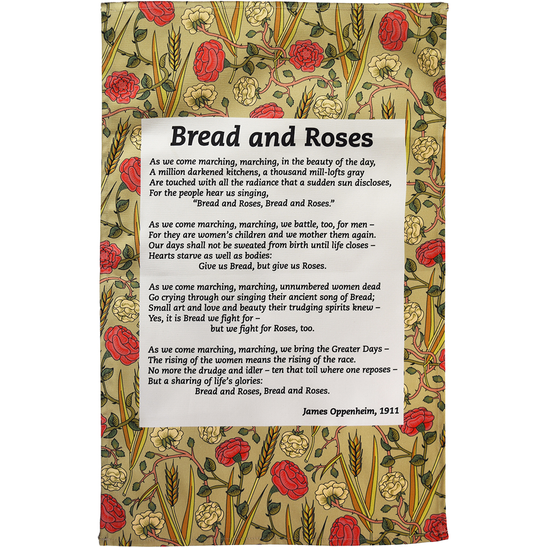 Bread and Roses tea towel