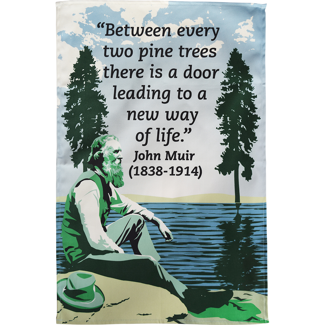 John Muir tea towel