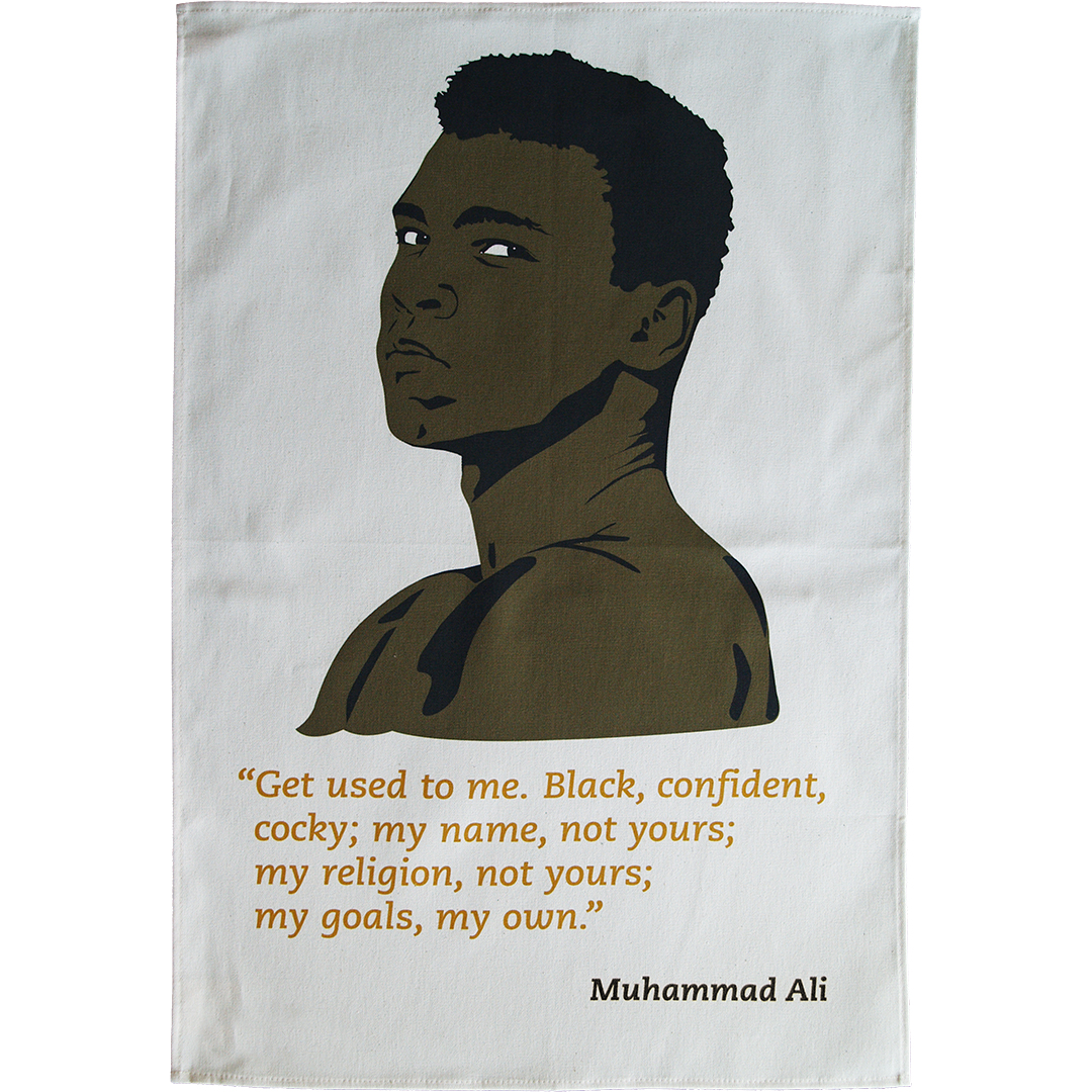 Muhammad Ali tea towel