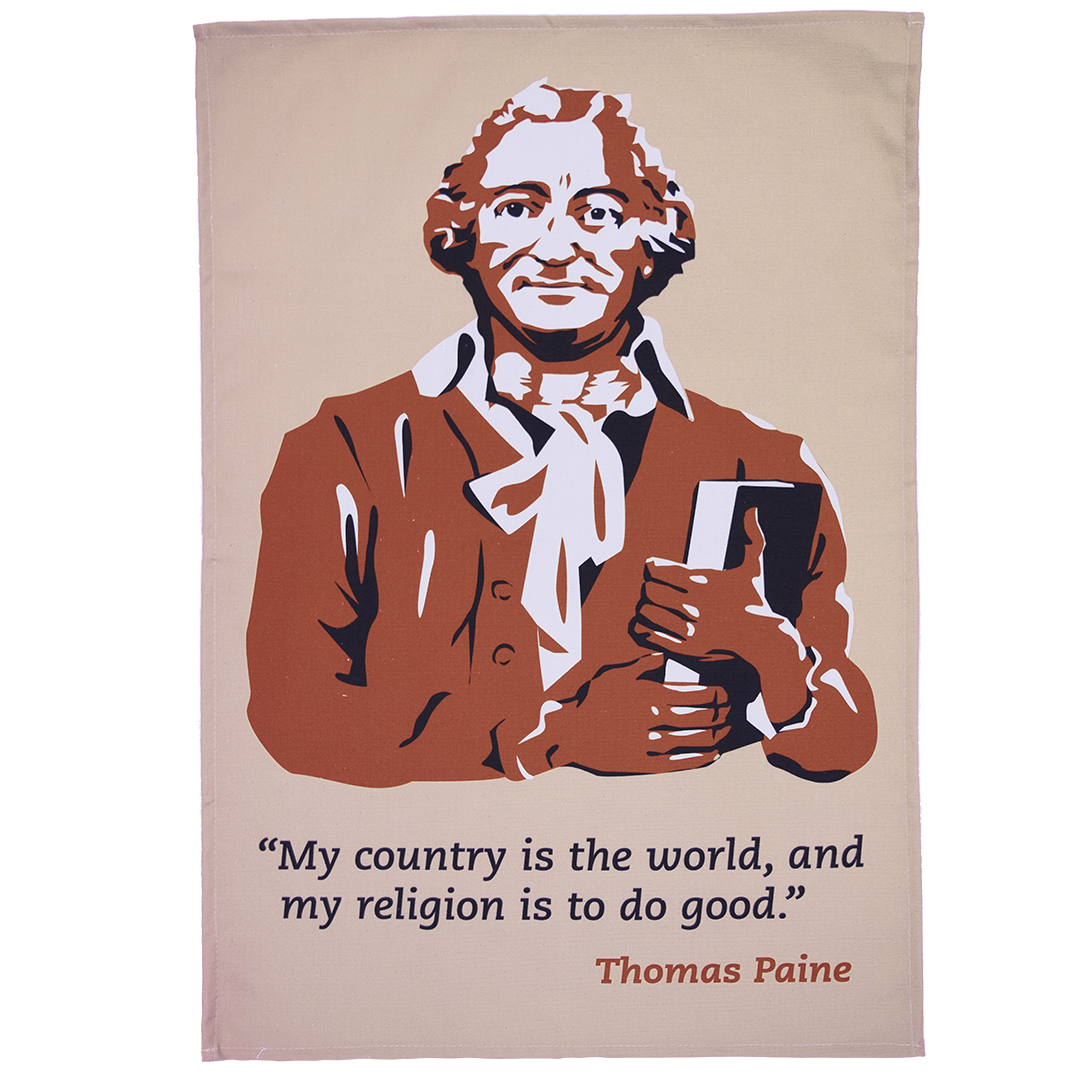 Image of a Thomas Paine tea towel