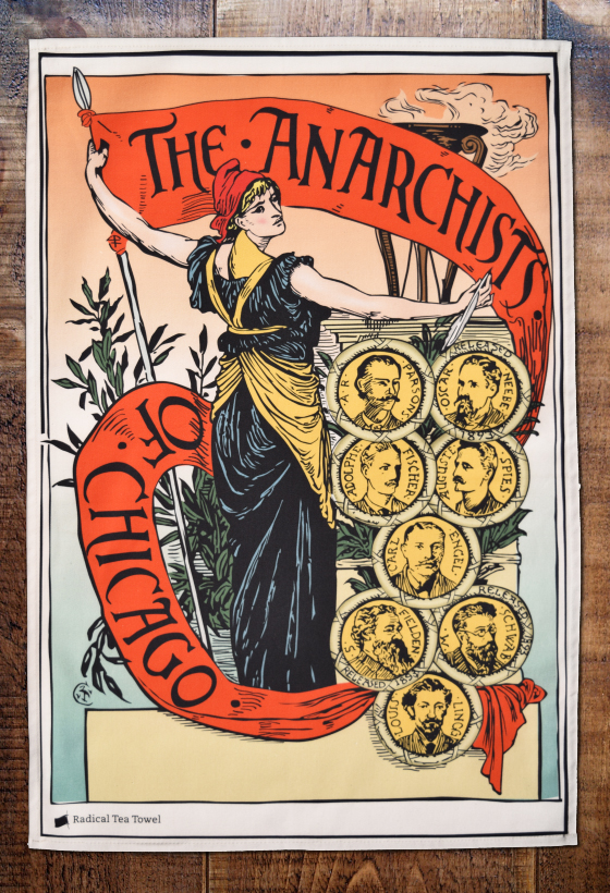 Anarchists of Chicago Tea Towel