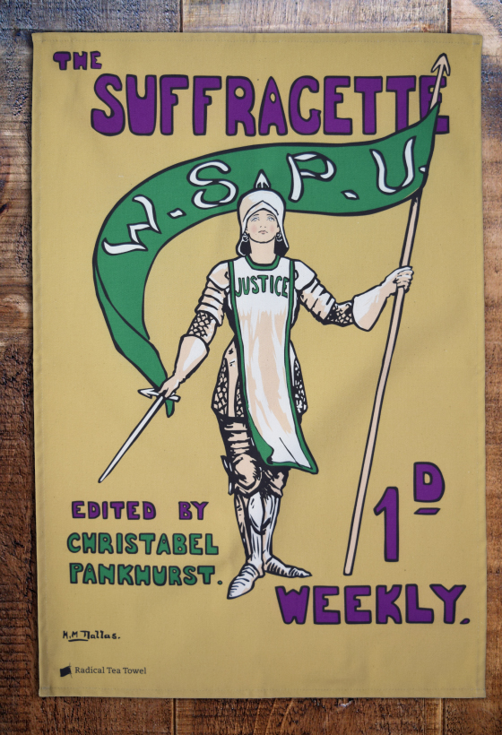 Joan of Arc Suffragette Tea Towel