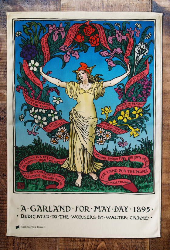 May Day 1895 tea towel