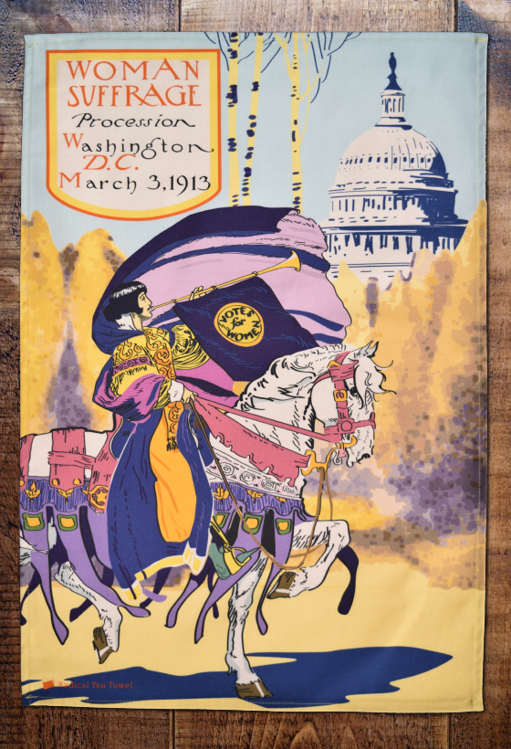 Washington DC Suffrage Procession Tea Towel