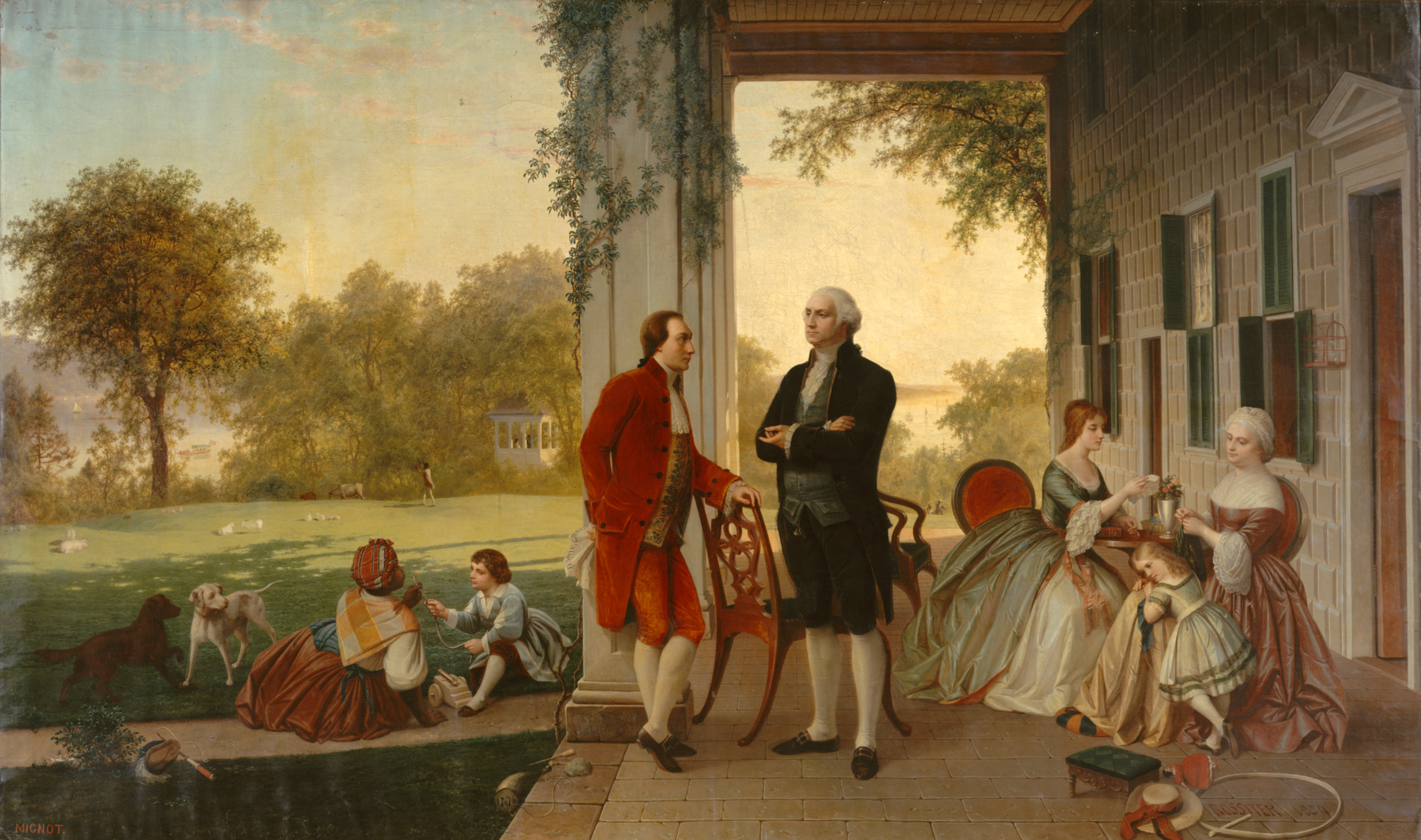 Painting of Lafayette and Washington